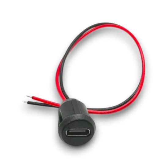 Type-C Panel Montaj Dişi Soket 2 Pin 150mm Kablolu