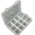 12 Bölmeli Kolye, Yüzük, Takı Düzenleyici Organizer Plastik Şeffaf Kutu 13x19x3.5cm