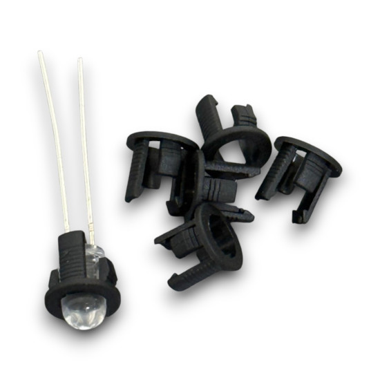 5mm Plastik Led Yuvası Led Kılıfı - 50 Adet