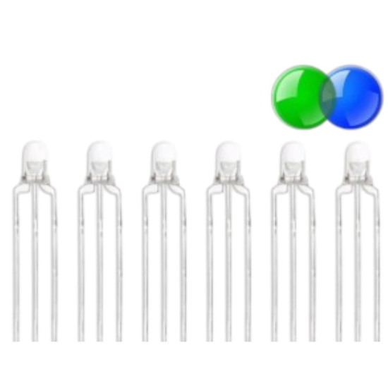 3mm B-G Mavi - Yeşil Ortak Anot - 100 Adet 3mm B-G Mavi - Yeşil Ortak Anot - 100 Adet