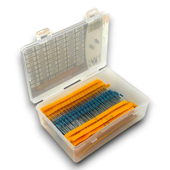 Metal Film Direnç Seti 50 Çeşit 1000 Parça Dip 1/4 Direnç %1 Metal Film Direnç Seti 50 Çeşit 1000 Parça Dip 1/4 Direnç %1