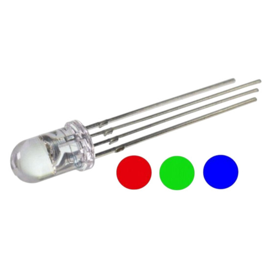 5mm R-G-B Kırmızı-Yeşil-Mavi Ortak Katot - 100 Adet