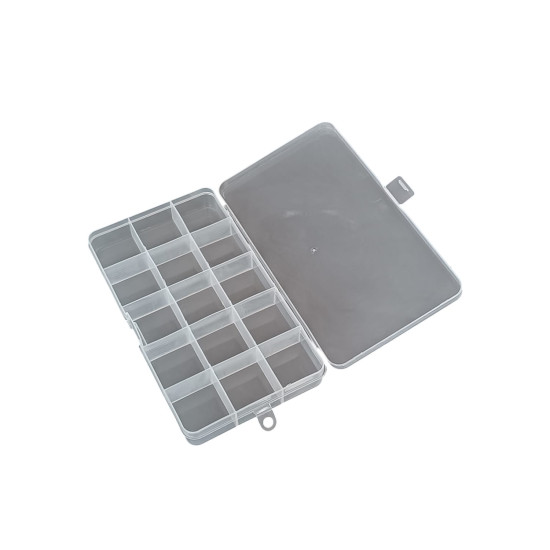 3 ADET - 15 Bölmeli Kolye, Yüzük, Takı Düzenleyici Organizer Plastik Şeffaf Kutu 10x17x2cm 3 ADET - 15 Bölmeli Kolye, Yüzük, Takı Düzenleyici Organizer Plastik Şeffaf Kutu 10x17x2cm