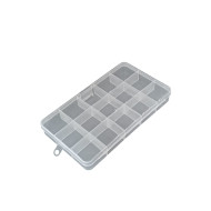 3 ADET - 15 Bölmeli Kolye, Yüzük, Takı Düzenleyici Organizer Plastik Şeffaf Kutu 10x17x2cm