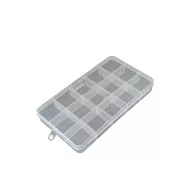 3 ADET - 15 Bölmeli Kolye, Yüzük, Takı Düzenleyici Organizer Plastik Şeffaf Kutu 10x17x2cm