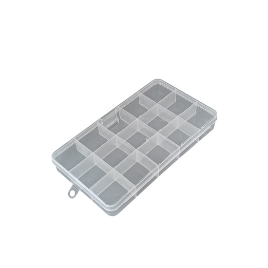 3 ADET - 15 Bölmeli Kolye, Yüzük, Takı Düzenleyici Organizer Plastik Şeffaf Kutu 10x17x2cm 3 ADET - 15 Bölmeli Kolye, Yüzük, Takı Düzenleyici Organizer Plastik Şeffaf Kutu 10x17x2cm