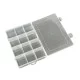 3 ADET - 12 Bölmeli Kolye, Yüzük, Takı Düzenleyici Organizer Plastik Şeffaf Kutu 13x19x3.5cm 3 ADET - 12 Bölmeli Kolye, Yüzük, Takı Düzenleyici Organizer Plastik Şeffaf Kutu 13x19x3.5cm