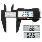 Dijital Kumpas 150mm Karbon Fiber - Pil Dahil