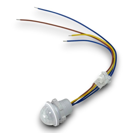 Pır Hareket Sensörü 220V - 25cm Kablolu ve Konnektörlü Pır Hareket Sensörü 220V - 25cm Kablolu ve Konnektörlü