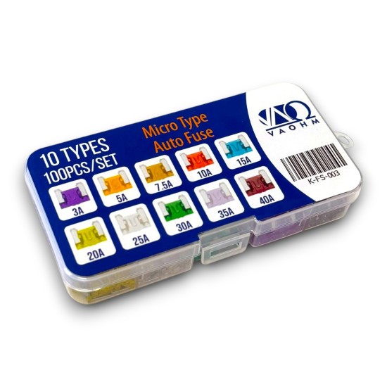 Araba Sigorta Seti 10 Çeşit 100 Parça Micro Tip