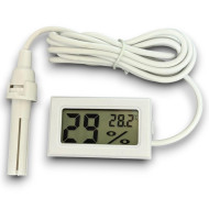 Dijital Nem Ölçerli Iç Veya Dış Sıcaklık Ölçer Ev Ve Bebek Odası Beyaz Higrometre Termometre