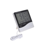 Htc-2 Dijital Termometre Saat Nem Ve Sıcaklık Ölçer Iç Dış Mekan