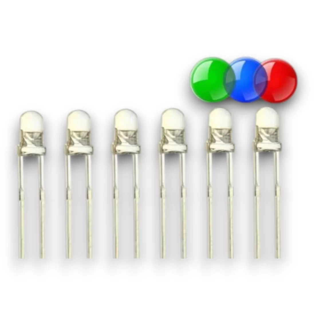3mm RGB Kırmızı-Yeşil-Mavi Flaşör Led - 100 Adet