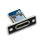 USB 3.1 Type-C Panel Montaj Dişi Soket 4 Pin Smd Lehimlenebilir Padler Konnektör Telefon Şarj Board