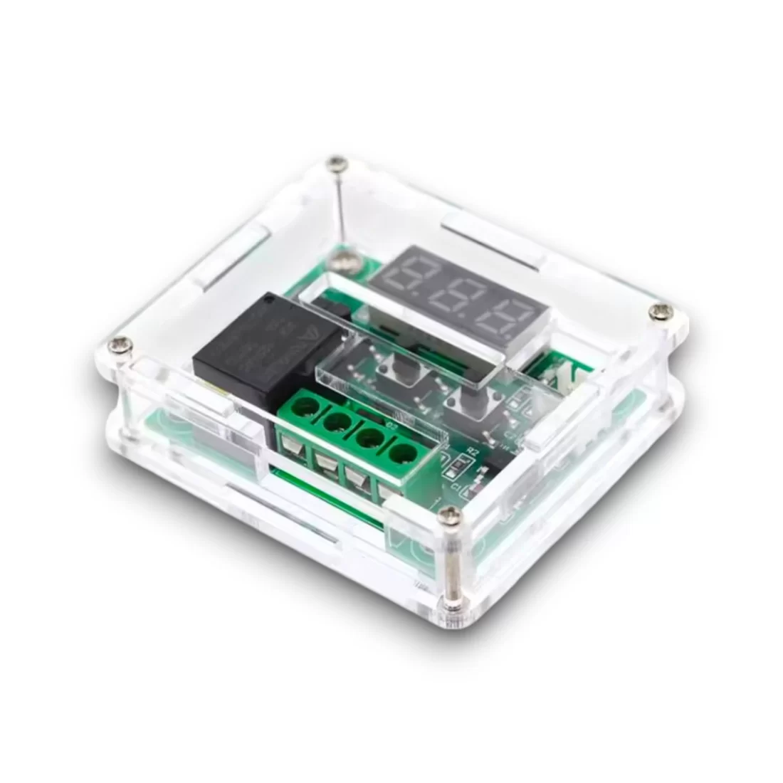 W1209 Dijital Termostat Sıcaklık Kontrol Devresi Sensörlü + W1209 Termostat İçin Pleksi Kutu