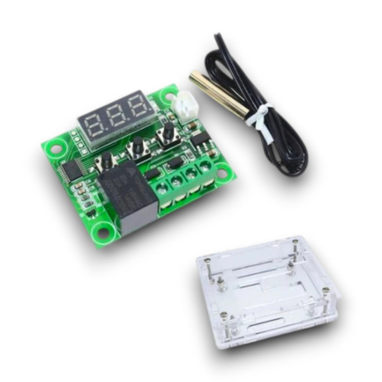 W1209 Dijital Termostat Sıcaklık Kontrol Devresi Sensörlü + W1209 Termostat İçin Pleksi Kutu W1209 Dijital Termostat Sıcaklık Kontrol Devresi Sensörlü + W1209 Termostat İçin Pleksi Kutu