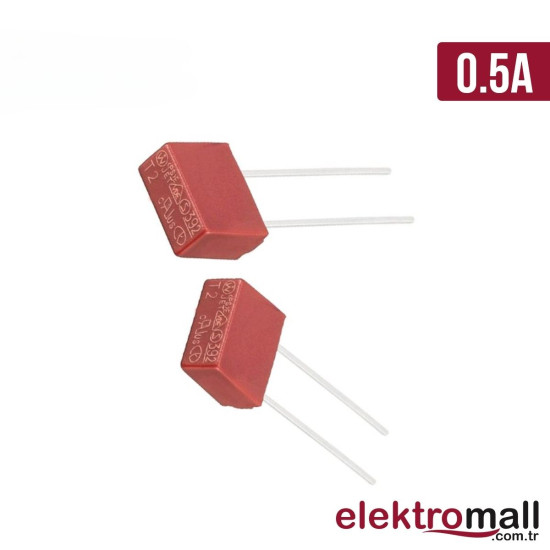 0.5A Kondansatör Tip Kare Plastik Sigorta 0.5A Kondansatör Tip Kare Plastik Sigorta
