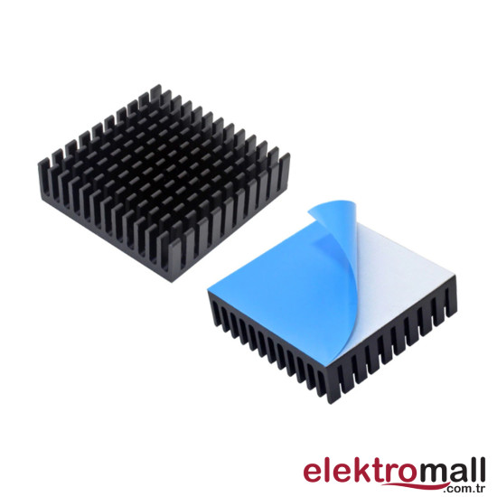 Alüminyum Soğutucu Siyah 4X4Cm Peltier Uyumlu Termal Bantlı Alüminyum Soğutucu Siyah 4X4Cm Peltier Uyumlu Termal Bantlı