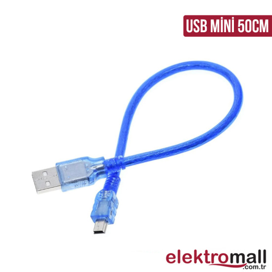 Usb Mini  Kablo 50Cm Data Kablosu