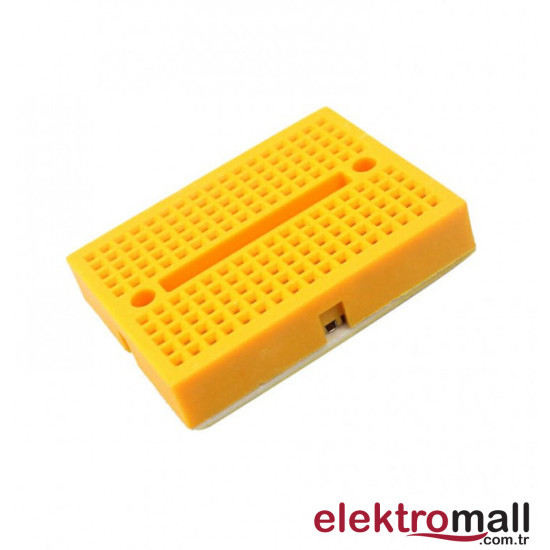 Syb-170 Mini Yapışkanlı 170 Pin Breadboard - Sarı Syb-170 Mini Yapışkanlı 170 Pin Breadboard - Sarı