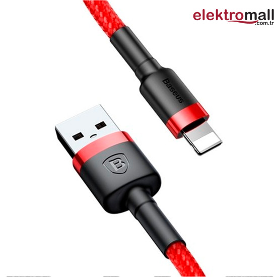 Baseus İphone Şarj Kablosu Lightning Usb 1M 2.4A Kırmızı Renk Baseus İphone Şarj Kablosu Lightning Usb 1M 2.4A Kırmızı Renk
