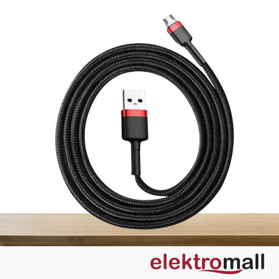 Baseus Siyah Şarj Kablosu Mıcro Usb 2.4A 0.5M Baseus Siyah Şarj Kablosu Mıcro Usb 2.4A 0.5M