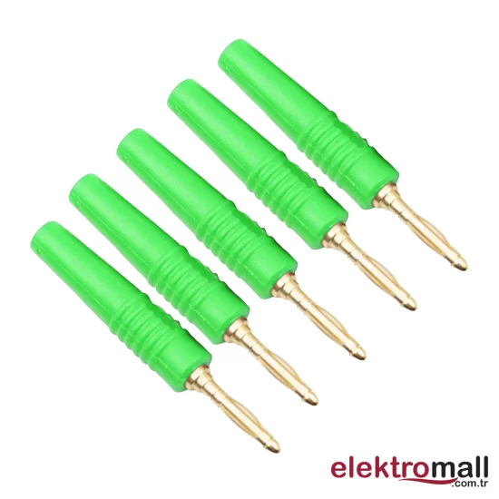 2mm Banana Jack Gold Yeşil 2mm Banana Jack Gold Yeşil