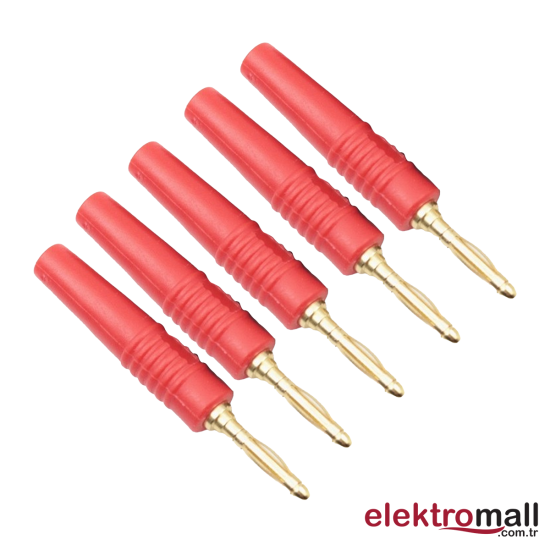 2mm Banana Jack Gold Kırmızı 2mm Banana Jack Gold Kırmızı
