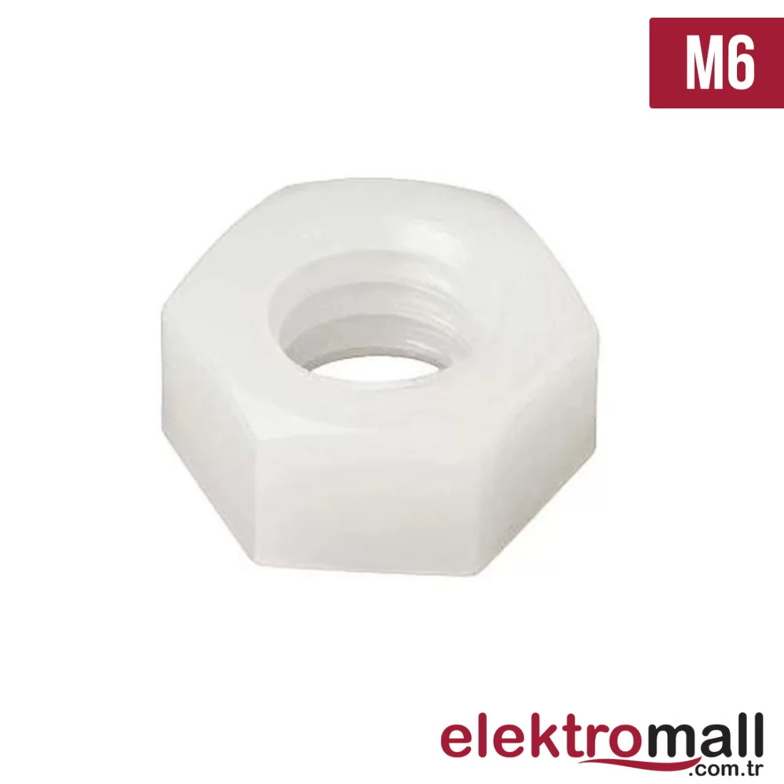 M6 Altı Köşe Plastik Somun
