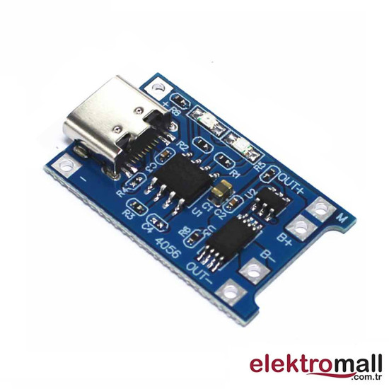 Tp4056 Lityum Pil Şarj Modülü Type-C Tp4056 Lityum Pil Şarj Modülü Type-C