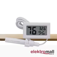 Dijital Nem Ölçerli İç Veya Dış Sıcaklık Ölçer Ev Ve Bebek Odası Beyaz Higrometre Termometre