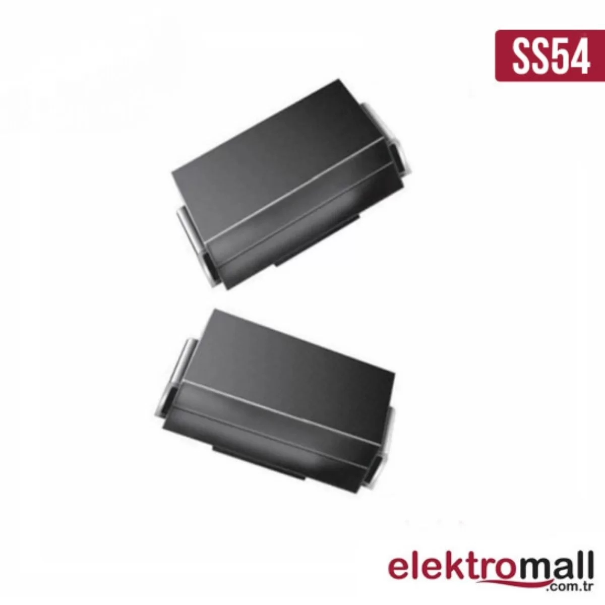 ASEMI SS54 Diodo Schottky 5A 40V - 200 Pezzi, Package SMA/DO-214AC, Chip Ingrandito, Stampaggio Epossidico