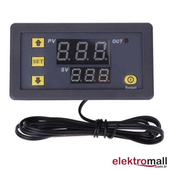 W3230  12V Dc Röle Çıkışlı Dijital Termostat