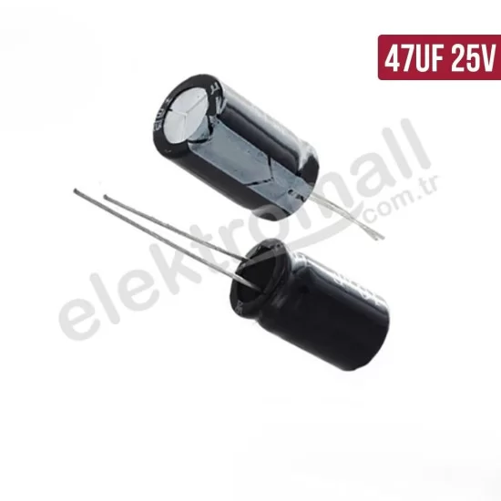 47uF 25V Elektrolitik Kondansatör 5X11mm 47uF 25V Elektrolitik Kondansatör 5X11mm