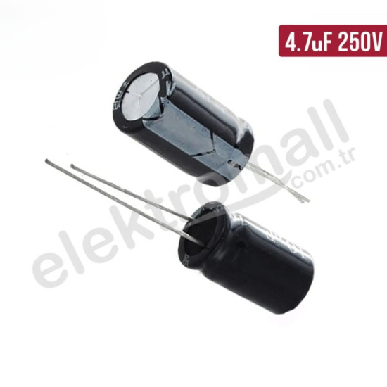 4.7 uF 250V Elektrolitik Kondansatör 8X13 mm 4.7 uF 250V Elektrolitik Kondansatör 8X13 mm
