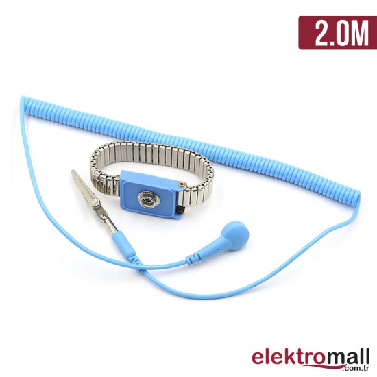 Kablolu Esd Bileklik Metal Antistatik Bileklik 2.0M Kablolu Esd Bileklik Metal Antistatik Bileklik 2.0M