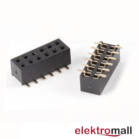 2mm Dişi Header 2x6P Smd 180C 2mm Dişi Header 2x6P Smd 180C
