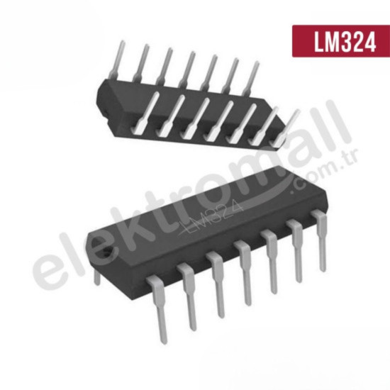 LM324 DIP-14 Quad  Op-Amp Entegre