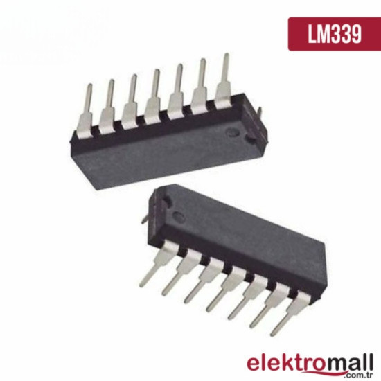 LM339 DIP-14 Quad Differential Comparators Entegre LM339 DIP-14 Quad Differential Comparators Entegre