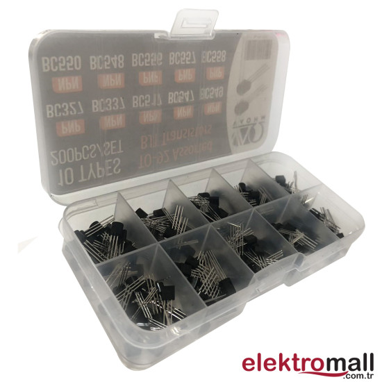 Bjt Transistör Set 10 Çeşit 200 Parça Bjt Transistör Set 10 Çeşit 200 Parça