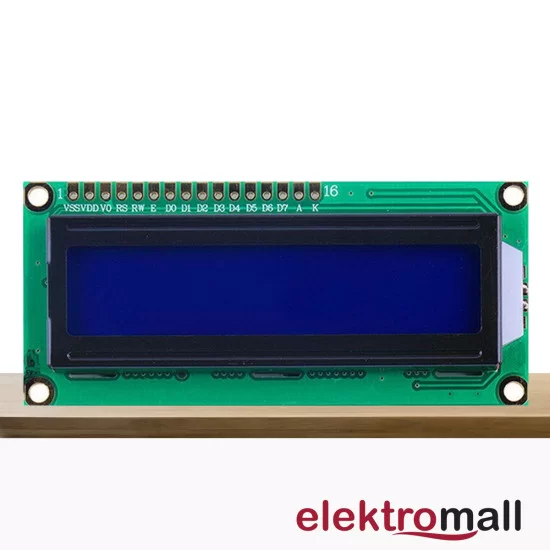 1602 Karakter Lcd Aydınlatmalı Mavi Ekran 16x2 1602 Karakter Lcd Aydınlatmalı Mavi Ekran 16x2