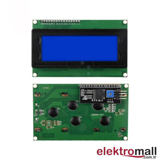 20x4 Karakter Lcd 2004A Modül + I2C Arayüz Modül Kartı 20x4 Karakter Lcd 2004A Modül + I2C Arayüz Modül Kartı