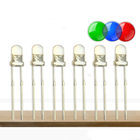 3mm Rgb Kırmızı Yeşil Mavi Yavaş Flaşör Led 3mm Rgb Kırmızı Yeşil Mavi Yavaş Flaşör Led
