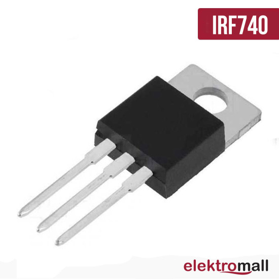 IRF740 Power Mosfet N Kanal TO-220 10A 400V IRF740 Power Mosfet N Kanal TO-220 10A 400V