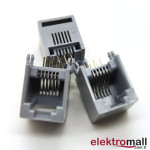 Rj11 6P6C 90 Derece Dişi Soket Rj11 6P6C 90 Derece Dişi Soket