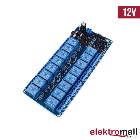 Röle Modülü - 16 Kanal 12V Arduino Röle Modülü - 16 Kanal 12V Arduino