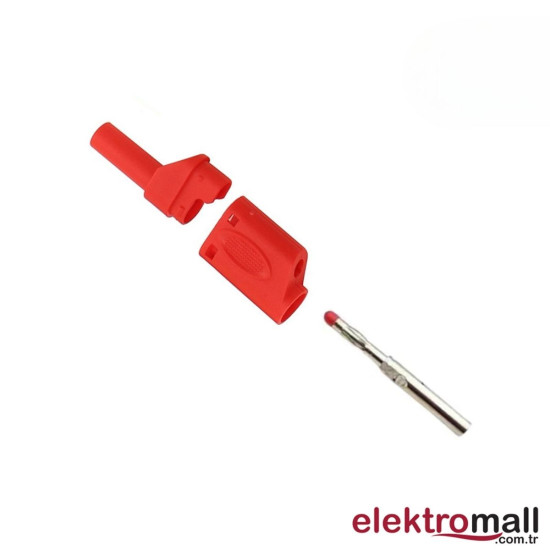 4mm Korumalı Kırmızı Banana Jack 4mm Korumalı Kırmızı Banana Jack
