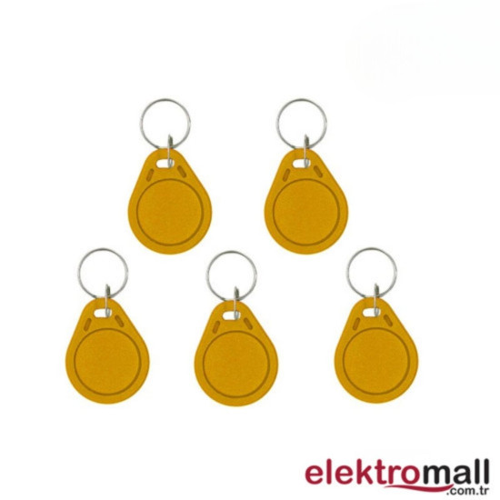 RFID 125KHz Manyetik Anahtarlık Sarı RFID 125KHz Manyetik Anahtarlık Sarı