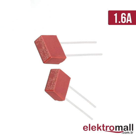 1.6A Kondansatör Tip Kare Plastik Sigorta 1.6A Kondansatör Tip Kare Plastik Sigorta
