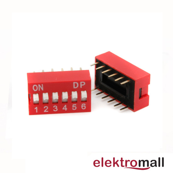 6 Pin 180C Dip Switch